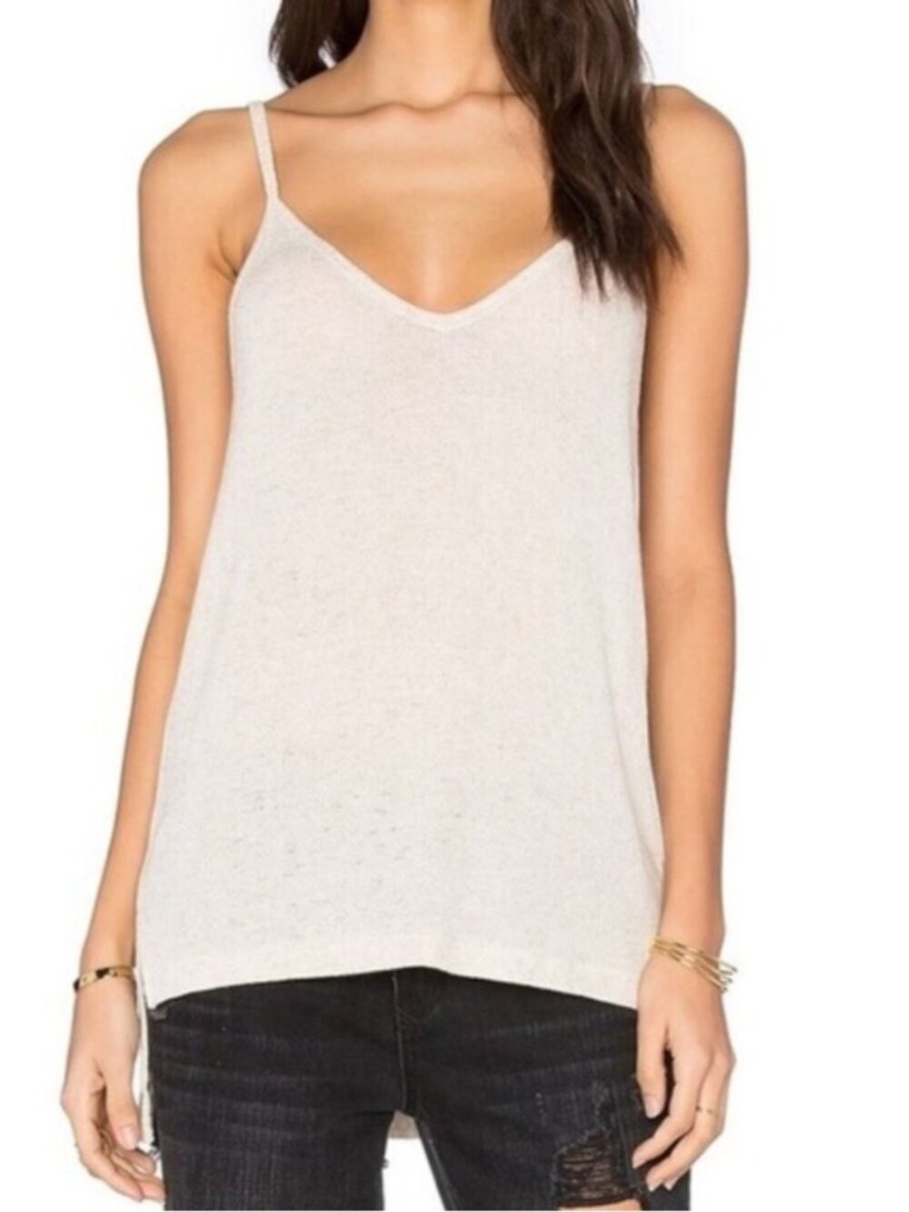 Revolve Lna Women's Knit Tank Top XS Boho Peasant Euro Summer Casual Basic